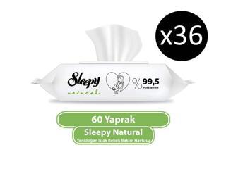 Sleepy Natural Yenidoğan 60 Yaprak 36'lı Paket Islak Bebek Havlusu