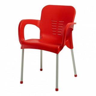 Comfort  Aliminyum Ayaklı Kırmızı 2 Adet Sandalye