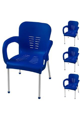 Comfort  Aliminyum Ayaklı Mavi 2 Adet Sandalye