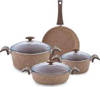 Oms 7 Parça Granit Tencere Set 3105 Rosegold