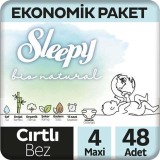 Sleepy Bio Natural 4 Numara Maxi 48'li Bebek Bezi