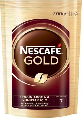 Nescafe Gold 200 gr Eko Paket Çözünebilir Kahve (Yoğunluk 7)