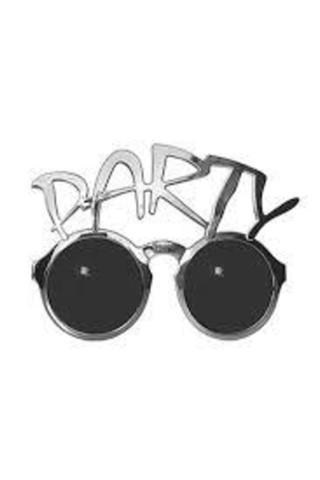 Parti Sürprizi Gümüş Rengi Party Yazılı Gözlük