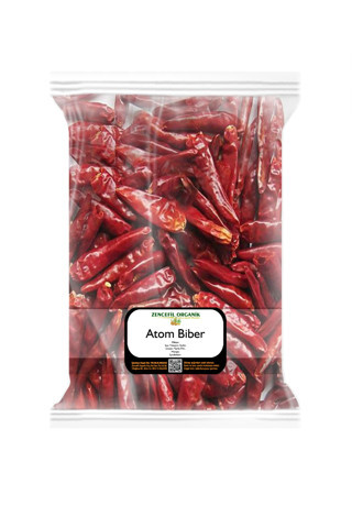 Atom Biber 100 gr Çok Acı Biber Kurusu Cin Biberi Kurusu Kurutulmuş Cin Biber
