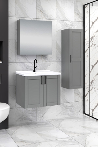 65 cm Riva Banyo Dolabı + 30 cm Riva Boy Dolabı