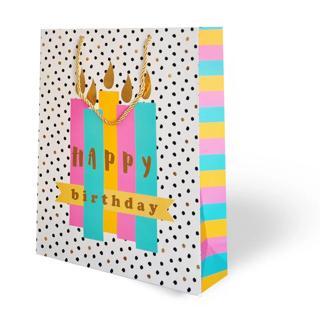 26x32 Lüks Karton Çanta Varak Baskılı -D. Günü Temalı-