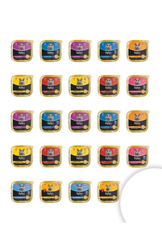 Karışık Pate Kedi Yaş Maması Konserve Alutray 85 Gr X 24 Adet