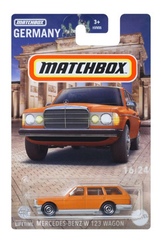 MatchboxMatchbox - Mercedes-Benz W 123 Wagon - Turuncu (1/64) 2024 Case