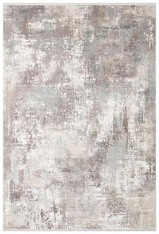 Hoom Rugs Franko FS 35 Grey Beige Viskon & Akrilik Yüksek Dokulu Modern Salon Halısı