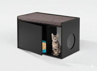 Patikom Kedi Tuvaleti Mobilyası Siyah