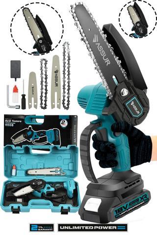 Assur 18V Çift Akülü Ağaç Odun Dal Budama Testere