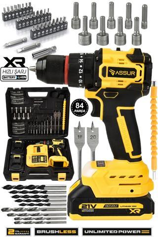Assur Plus 21V Çelik Mandren Kömürsüz Motor Darbeli Şarjlı Matkap Vidalama