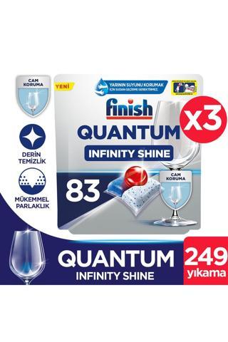 Finish Quantum Infinity Shine 249 Kapsül Bulaşık Makinesi Deterjanı Tableti (83x3)