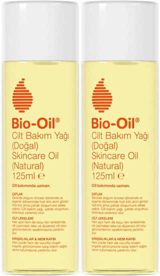 Bio-Oil %100 Natural Çatlak & Leke Karşıtı Nemlendirici Doğal Cilt Bakım Yağı 125ML (2 Li Set)