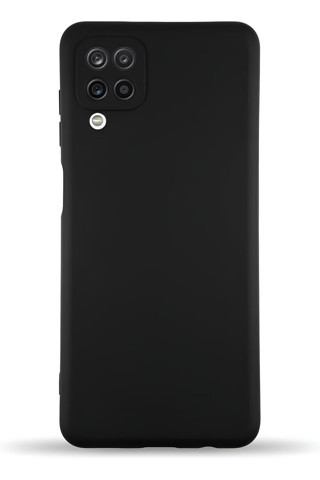 Q Aksesuar Samsung Galaxy M12 Uyumlu Silikon Lansman Telefon Kılıfı - Siyah
