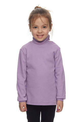Lovetti Lila Basic Kız Çocuk Çıtçıtlı Tam Balıkçı Yaka Şardonlu Kışlık Uzun Kollu Tişört