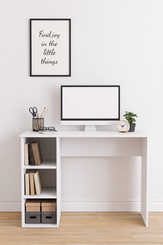 Modern 3 Raflı Çalışma Masası