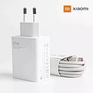 Xiaomi Uyumlu Mdy-12-Eh 67W 6A %100 Orjinal Şarj Adaptörü ve USB Kablo Beyaz