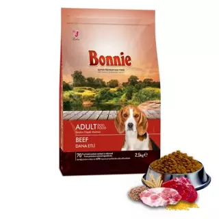 Bonnie Sığır Etli Yetişkin Köpek Maması 2,5 Kg