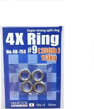 Vanfook 4R75S Split Ring Halka #9 113KG (250LB)