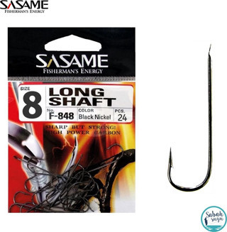 Sasame F-848 Long Shaft İğne #8 (24Ad) Siyah