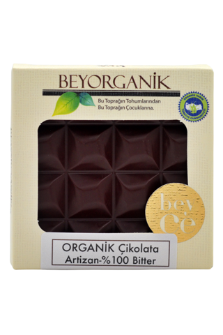 Beyorganik Organik Çikolata Artizan%100 Bitter 40gr