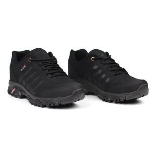 Erkek Siyah Outdoor Trekking Ayakkabı Kaymaz Taban Suya Dayanıklı Hafif Rahat Günlük Yürüyüş ve Dağ Spor Ayakkabısı
