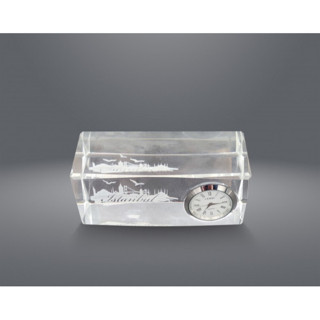 Ttt İstanbul Tasarımlı Kristal Saatli Biblo