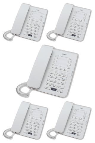 Karel Tm142 Beyaz Masaüstü Telefon 5'li Fırsat Paketi
