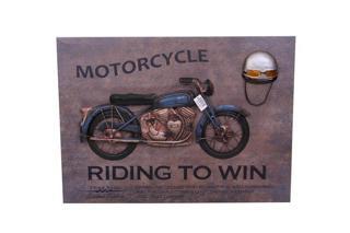 Motorsiklet Temalı Tablo Pano Dekoratif Vintage Ev Ofis Hediyelik