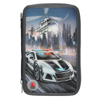 Top Model by Depesche Dino World Monster Cars 3 Katlı İçi Dolu Kalem Çantası 13333