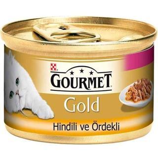 Gourmet Gold Çifte Lezzet Hindi ve Ördekli Kedi Konservesi 24 Adet