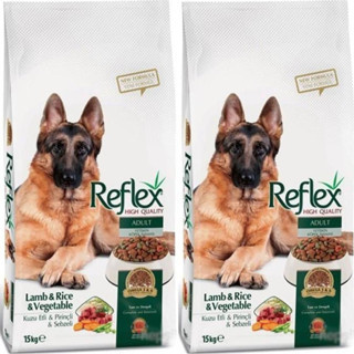 Reflex Kuzu Etli & Pirinçli & Sebzeli Yetişkin Köpek Maması 15 Kg 2 Adet