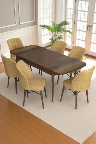 Kaktüs Avm Flexa Comfort Serisi 6 Adet Flex Sandalye Mutfak Masası Takımı