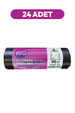 Parex Professional 10'lu Çöp Torbası Battal Boy 72 x 95 cm 24 Paket