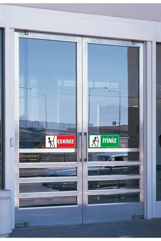 Çekiniz İtiniz 20x10 Sticker 20X28 Cm