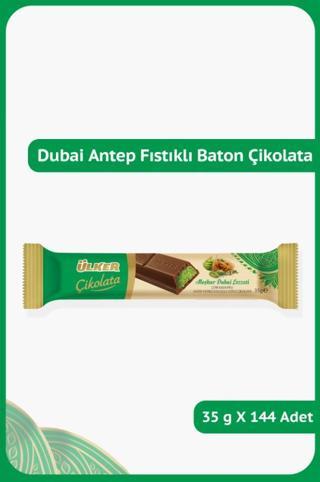 DUBAİ - Antep Fıstıklı Çıtır Kadayıflı Sütlü Çikolata - 35 gram - 144 Adet