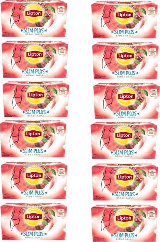 Lipton Slim Plus Kiraz Saplı 20'li X12 Adet