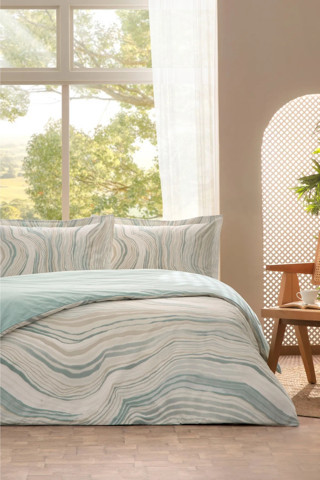 Natural Marble Nevresim Takımı Çift Kişilik Mint