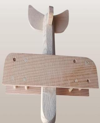 Hobi ADN Dekoratif Pervaneli Oyuncak Uçak Çam Ağac MODEL El Yapım