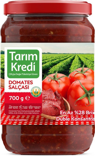 Türkiye Tarım Kredi Kooperatifleri Domates Salçası 28 Brıx Cam 700 G