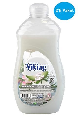 Viking Sıvı Sabun Beyaz Sabun Parfümlü 1,8 Litre 2 Adet