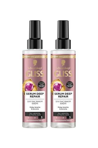 Gliss Serum Deep Repair Onarıcı Durulanmayan Sıvı Saç Kremi 200 ml 2'li