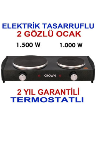 Crown Crw-1802 Çiftli Pleyt Ocak 2500 W