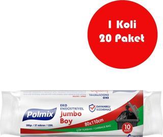 20 Adet Eko Endüstriyel Jumbo  Boy  80 x 110 cm Çöp Torbası - P303