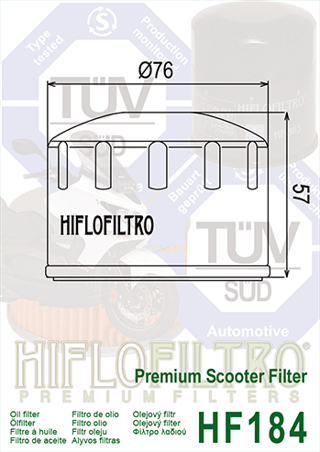 Hf184 Hıflo 2007-2013 Peugeot Satelis 400 Yağ Filtresi