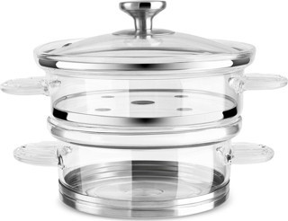 Karaca York Borosilikat Cam 2 Katlı Buhar Tenceresi 18 cm