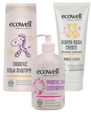 Ecowell Organik Bebek Bakım Paketi (bebek Şampuanı+ Bebek Temizleme Jeli + Pişik Kremi)