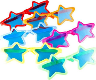 Büyük Yıldız Parti Gözlüğü farklı Renk 12 ADET