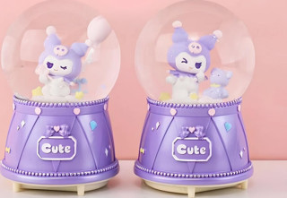 Kuromi Işıklı Müzikli Kar Küresi Orta Boy Model 3 